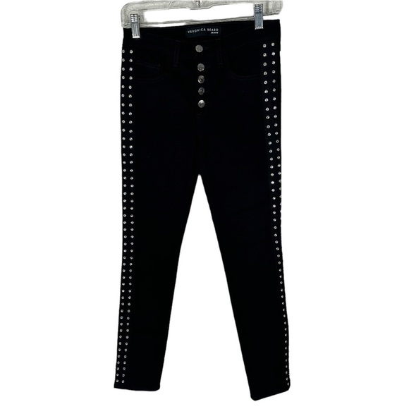 Veronica Beard Rhinestone Debbie Raven Skinny Jeans SZ 26 - Picture 2 of 6